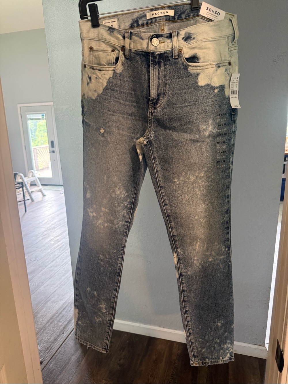 PacSun Men’s Bleached Gray Slim Straight Jeans
